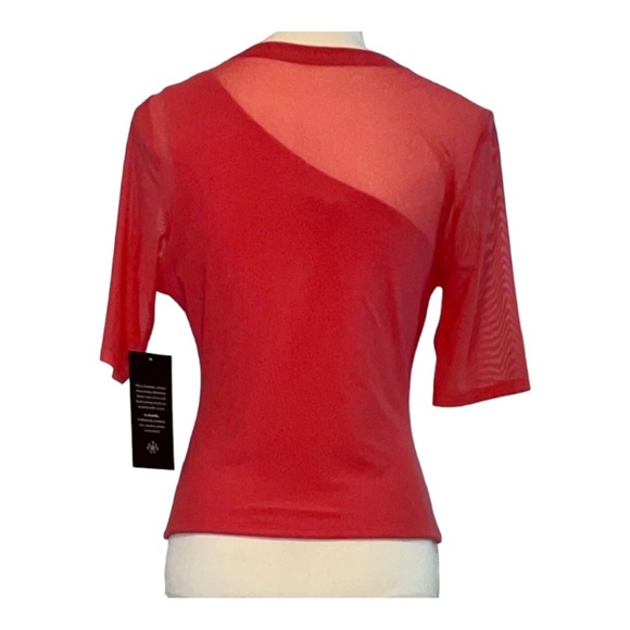 NWT Coral Sheer Blouse w/Tank - Picture 3 of 6